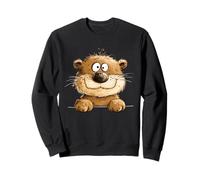 Niedlicher Otter Wildtier Design Lustiger Seeotter Cartoon Sweatshirt