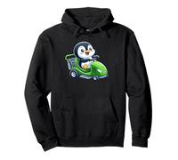 Niedlicher Pinguin Mährasen Cartoon grünes Design Pullover Hoodie
