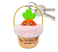 Niedlicher Plüsch-Schlüsselanhänger, lustiger Plüsch, niedlicher Schlüsselanhänger mit Karotte, Tiere, Rettich, Spielzeug, Plüschfiguren, Rucksackdekoration für Kinder, Familie, Freunde, Zuhause, Rosa