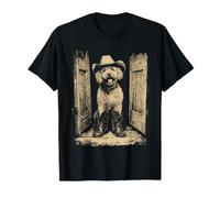 Niedlicher Pudel mit Cowboyhut Lustiger Hund Rancher Western T-Shirt