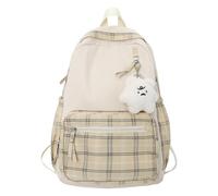 Niedlicher Rucksack - elegante Schultasche, Rucksack mit Plüsch-Anhänger | niedlicher Reiserucksack für College-Mädchen, lässig, leicht und niedlich, Schultasche aus wasserdichtem Nylon, kaki, Se