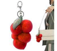 Niedlicher Schlüsselanhänger Aus Plüsch - Durable, Weicher Trauben, Anhänger Taschenanhänger Modischer Für, Geldbörsen Taschen Handys | Multipurpose Outdoor Indoor Utility Sleek