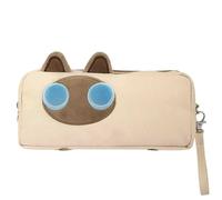 Niedlicher Stifthalter - Stiftebox für Katzen, Stiftetasche für Katzen | Multifunktionaler Organizer, Stifteetui mit Reißverschluss, Kosmetiktasche, Federmäppchen für Schüler, Gelb, Beige, Se référer