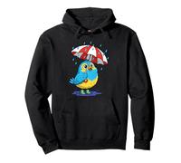 Niedlicher Vogel unter Regenschirm Grafik Geschenk für Männer Frauen Kinder Pullover Hoodie