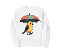 Niedlicher Vogel unter Regenschirm Grafik Geschenk für Männer Frauen Kinder Sweatshirt