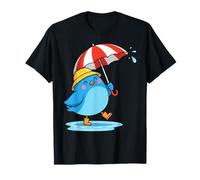 Niedlicher Vogel unter Regenschirm Grafik Geschenk für Männer Frauen Kinder T-Shirt