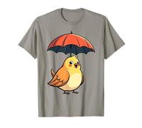 Niedlicher Vogel unter Regenschirm Grafik Geschenk für Männer Frauen Kinder T-Shirt