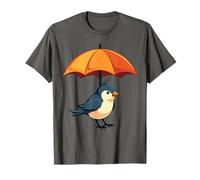 Niedlicher Vogel unter Regenschirm Grafik Geschenk für Männer Frauen Kinder T-Shirt
