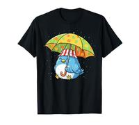Niedlicher Vogel unter Regenschirm Grafik Geschenk für Männer Frauen Kinder T-Shirt