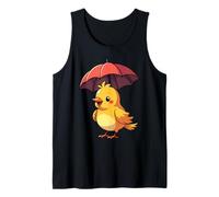 Niedlicher Vogel unter Regenschirm Grafik Geschenk für Männer Frauen Kinder Tank Top