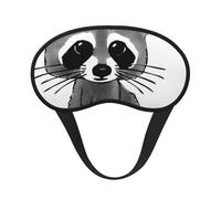 Niedlicher Waschbär im Cartoon-Stil,Vollständige Augenabdeckungen, lichtundurchlässige Schlafmasken, Verdunkelungs-Augenschützer