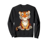 Niedliches Baby Tiger Cub Kawaii Bengal Tiger Dschungel Grafik Sweatshirt