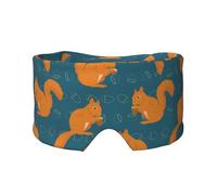 Niedliches Eichhörnchen-Tiermuster, Vollständige Augenabdeckungen, lichtblockierende Augenmaske, Schlafaugen- und Ohrenschützer