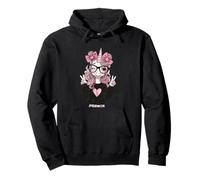 Niedliches Einhorn-Mädchen mit Brille, lustige Grafik, verspielt, lebendig Pullover Hoodie