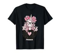 Niedliches Einhorn-Mädchen mit Brille, lustige Grafik, verspielt, lebendig T-Shirt