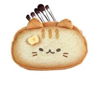 Niedliches Federmäppchen mit Brotkatze, bezaubernde Toast-Katzenform, Plüsch-Schreibwarentasche, schöne Cartoon-Kosmetiktasche, Make-up-Tasche, Geschenk für Mädchen, B, Refer to description, Unisex