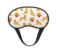 Niedliches Golden-Retriever-Hundemuster,Vollständige Augenabdeckungen, lichtundurchlässige Schlafmasken, Verdunkelungs-Augenschützer