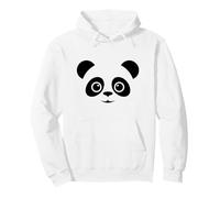 Niedliches, minimalistisches Panda-Gesicht, Cartoon-Kunst Pullover Hoodie