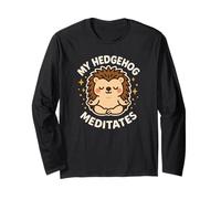 Niedliches Tiermotiv Mein Igel meditiert Langarmshirt