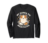 Niedliches Tiermotiv Mein Meerschweinchen meditiert Langarmshirt
