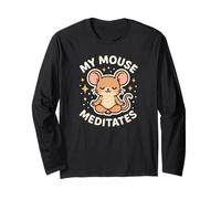Niedliches Tiermotiv Meine Maus meditiert Langarmshirt