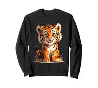 Niedliches Tigerbaby - Fröhliches Dschungeltier Sweatshirt