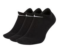 Niedrige Baumwollsocken Nike EVERYDAY CUSHIONED NO-SHOW (3 PAIRS) schwarz SX7673-010 - S