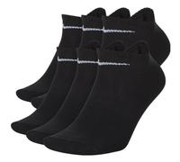 Niedrige Baumwollsocken Nike EVERYDAY LIGHTWEIGHT NO-SHOW (6 PAIRS) schwarz SX7679-010 - S