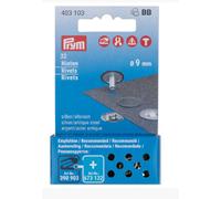 Nieten Nachfüllset, 9mm, silber-alteisen