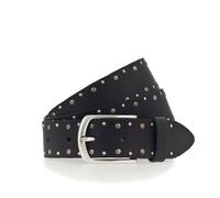 Nietengürtel MUSTANG, Damen, Gr. 90, schwarz, Rindsleder, unifarben, Gürtel Nietengürtel, Mit Nieten verziert, 3,5 cm (11590113-90)