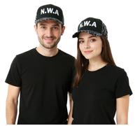 NIGGAZ WIT ATTITUDES Damen und Herren Hip Hop Cap Baumwoll-Cap Flat-Rim TC109821NWA Schwarz S