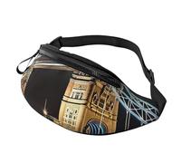 Night London Tower Bridge Bauchtasche für Herren und Damen, modische Hüfttasche, Reise-Crossbody-Tasche mit verstellbarem Riemen, überall Gürteltasche, wasserdichte Brusttasche, Radsporttasche
