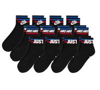 NIKE 12 Paar Everyday Essential Ankle Sneakersocken Socken Quarter Unisex DX5080, Farbe:Schwarz, Socken Neu:34-38
