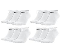 NIKE 12 Paar Everyday Lightweight Sneakersocken Socken Weiß Schwarz SX7679, Farbe:Weiss, Socken Neu:38-42