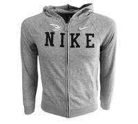 Nike 3Brand Jungen Sweatshirt mit Kapuze und Reißverschluss Collegiate Grau Größe XL (158-170 cm) Code 9Q1097-042, Grau/Weiß/Schwarz, 13-15 Jahre