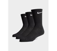 Nike Damen/Herren/Unisex Everyday Cushioned Training Crew Socks (3 Pairs) L schwarz