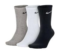 Nike Value Cotton Socken 3er Pack SX4508-965 34-38 Grey Heather/Black/White/Black