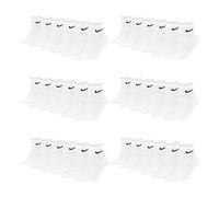 NIKE 6-18 Paar Socken Damen Herren Weiß Schwarz Kurz Sportsocken Größe 34 36 38 40 42 44 46 48 50 Sparset SX7677, Größe:42-46, Sockenfarbe:18 Paar weiss