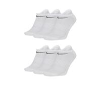 NIKE 6 Paar Performance Lightweight Sneakersocken Socken Weiß Schwarz SX4705, Farbe:Weiss, Socken Neu:42-46