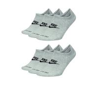 NIKE 6 Paar Sportswear Everyday Essential Footie Sneakersocken Invisibel DN3314, Farbe:2 x grau, Socken Neu:46-50