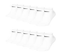 NIKE 6 X No Show Füsslinge Socken SX7678, Größe:XL = 46-50, Farbe:100 White - Weiß