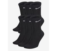 NIKE 6 X Socken 2 X 3er Pack SX7664, Farbe:3 X Schwarz 3 X Weiß, Größe:S = 34-38