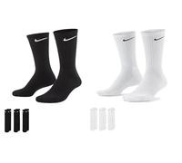 NIKE 6 X Socken 2 X 3er Pack SX7664 SX4508 Neu, Farbe:Schwarz, Größe:L = 42-46