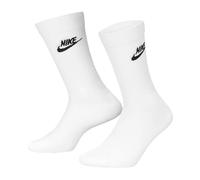 NIKE 6 X Socken DX5025 2X3er Pack NSW Everyday ESS Crew Socken, Größe:S = 34-38, Farbe:100 White - Weiß