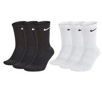 Nike 8 Paar Herren Damen Socken Lang Weiß oder Schwarz oder Weiß Grau Schwarz Set Paket Bundle, Farbe:weiß, Größe:38-42