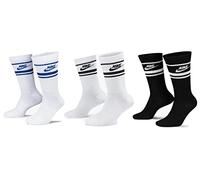 Nike 9 Paar Everyday Essential Tennissocken Socken Sportsocken Unisex DX5089 Prime, Farbe:1x Weiss - Schwarz / 1x Weiss -Blau / 1x Schwarz - Weiss, Socken Neu:46-50