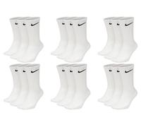 NIKE 9 Paar Everyday Lightweight Crew SX7676 Tennis Socke weiß schwarz grau, Farbe:weiß, Größe:46-50