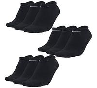 Nike 9 Paar Sneaker Socken No Show Füßlinge schwarz/weiß/Mehrfarbig, Farbe:Schwarz, Bekleidungsgröße:XL