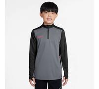 Nike Academy Dri-FIT Kinder Fußballtrainings-Longsleeve - Cool Grey/Schwarz/Bright Crimson, XS