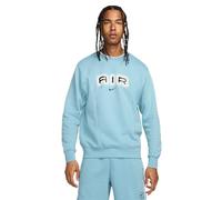 NIKE Air Fleece Herren Sweatshirt Farbe: Hellblau/Schwarz; Größe: L
